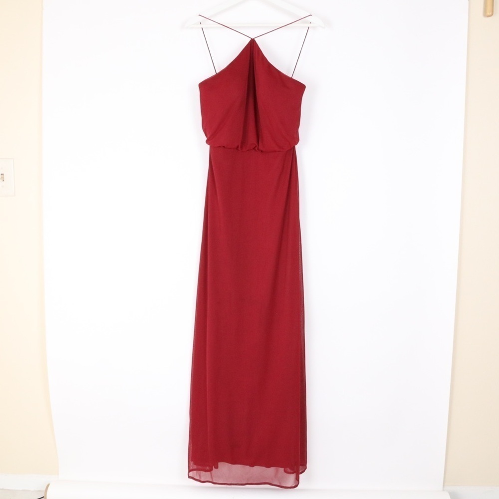 Alfred Sung Halter Neck Formal Maxi Dress